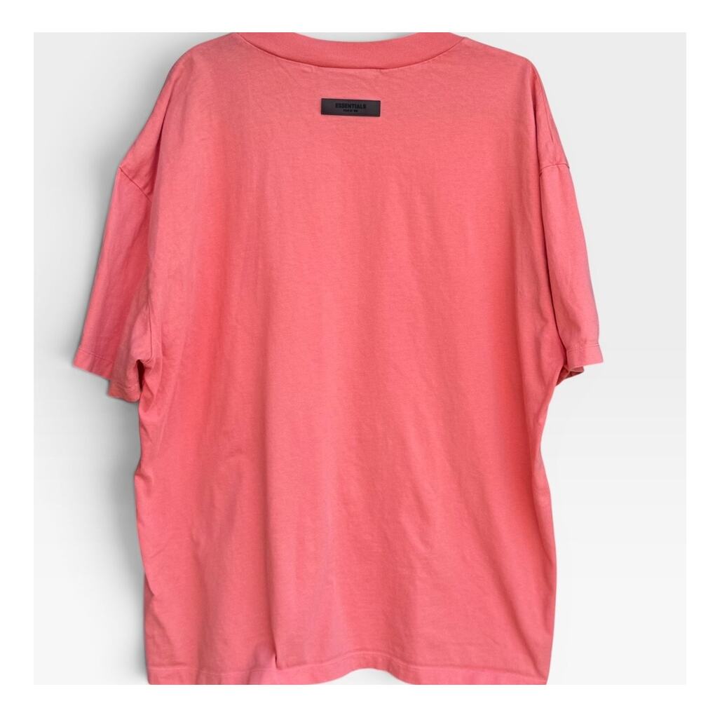 Fear of God Essentials Logo T-Shirt Orange Oversized Men's XL Streetwear - Picture 3 of 9